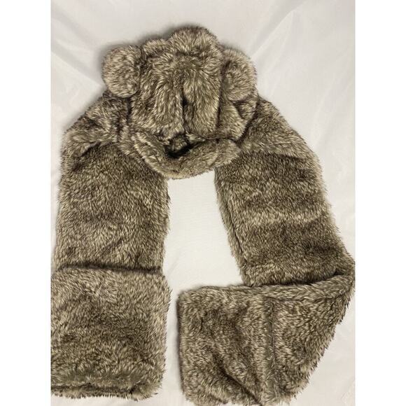 Monsoon Faux Fur 3-in 1 Hat, Scarf And Gloves- 6 To 13 Years - Picture 4 of 6
